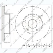 ���� ��������� ������ Mercedes-Benz C 93-01 (258 *9 *5x112 ��. ) Delphi P1001 08473814 ����