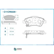 ������� ��������� Toyota Auris (E15) 05/2009 - 09/2012 �����. Cworks C11CR0220 C11CR0220 ����