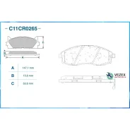������� ��������� Hyundai H-1 / Starex ������� (A1) 06/1997 - 04/2004 �����. Cworks C11CR0265 C11CR0265 ����