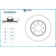 ���� ��������� �������� OPEL Corsa C 1.0-1.2 00- (TRW DF4225) C210R2072 Cworks C210R2072 C210R2072 ����