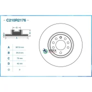 ���� ��������� OPEL ADAM (M13) 10/2012 - 02/2019 �����. Cworks C210R2176 C210R2176 ����