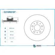 ���� ��������� Volvo S60 I (384) 07/2000 - 04/2010 �����. Cworks C210R2197 C210R2197 ����