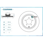 ���� ��������� ������ Mitsubishi ASX 10-/Outlander 06- (TRW DF6177) C220R0666 Cworks C220R0666 C220R0666 ����
