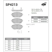 ������� �������� Toyota CH-R 2018- SP4213 Sangsin Brake SP4213 SP4213 ����
