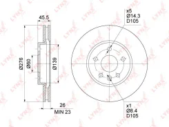 ���� ��������� �������� ��� Chevrolet Aveo, Cruze(���� ��������� ��������) BN1348 LYNXauto BN1348 ����