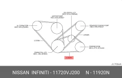 ������ ������������ 4PK915 Nissan 11720-VJ200 11720VJ200 ����