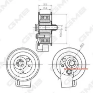 �������� ����� ���������� ����� /�������� ������ /����� GMB ��� Audi A4 A6 Volkswagen Passat 3B2 3B5; GTC0940; 531052020 058109243D GMB GTC0940 ����