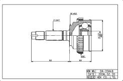 ���� �������� / �������� ������ /����� HDK ��� Pyzar 19962002; 22*52*24; DA033A48; (TG2833 TG2833Z48 DA033) DH33A48 NS31452H HDK DA033A48 ����