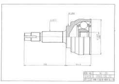 ���� �������� /�������� ������ /����� HDK ��� Nissan Bluebird U13 19911996 Primera Wagon 19972001; 25*56*27; NI035; 391000E510 391000E515 0210065A44 H...