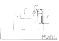 ���� �������� /������ /����� HDK ��� Corsa 19941999 EL51 4EFE; 22*56*26; TO036; (TO036A48 TG9536 0110036A48) 4347019826 HDK TO036 ����