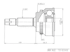 ���� �������� �������� TO-061A48 ��� Toyota �������� ������������� HDK ������ 43410-21070 43410-33240 43410-33260 43410-33290 43410-33300 43410-420604...