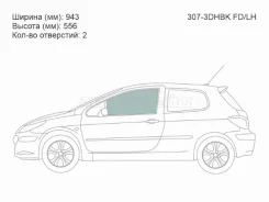 ������ ������� �������� (�������/ �����/ ���� �������) Peugeot 307 01-08 XYG 307-3DHBK FD/LH, ����� �������� 3073DHBKFD ����