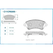������� ��������� ��������, Low Metallic, Toyota Cworks C11CR0205 C11CR0205 ����