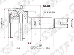 ���� �������� TO-107, 1KR-FE, 43470-59795, 43460-59775, JCT0352, TO342, Taiwan (C / 38 / 37) ���������� TO342 ����