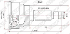 ���� �������� MA-31, 21*56*28, FS, G079-25-60X, G78-25-600, MA31, Taiwan (C / 38 / 10) ���������� MA31 ����