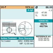 ������� Toyota 2C-T Teikin 46278050 46278050 ����