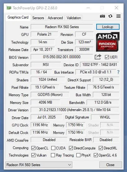 Radeon RX 560 ����