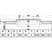 ���� ��������� FORD Focus/C-MAX/KUGA 04- �����. ����. Blitz BS0202 BS0202 ����