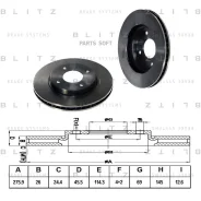 ���� ��������� Mitsubishi Galant/Lancer 96- �����. ����. Blitz BS0284 BS0284 ����