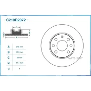���� ��������� �������� OPEL Corsa C 1.0-1.2 00- (TRW DF4225) C210R2072 Cworks C210R2072 C210R2072 ����