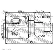 ���� Toyota Camry/Hybrid ACV51/ASV5#/AVV50/GSV50 -18 �����. ���. Febest 0111CDT220LH 0111CDT220LH ����