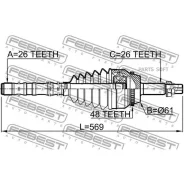 ���� ������� � ����� 26�61,3�26 Toyota Camry ACV40/GSV40 06-11 0114-ACV40L26A48 Febest 0114ACV40L26A48 0114ACV40L26A48 ����
