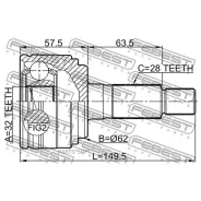 ���� �������� 32x59x28 Mazda 6 Wagon GH 2008-2013 0510-GHMT Febest 0510GHMT 0510GHMT ����