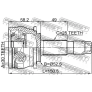 ���� ������� 30X52.6X25 Chevrolet Cobalt 2013- 1010-T300 Febest 1010T300 1010T300 ����
