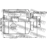 ���� ����� ������ Hyundai IX55 (EN) 2008- 1211-IX55RH Febest 1211IX55RH 1211IX55RH ����