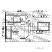 ���� ���������� 25x30x27 | ����� ��� | Febest 1211YFLH 1211YFLH ����