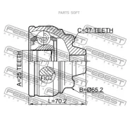 ���� ������� BMW 5 F10/F11/F18 2009- 1910-F10 Febest 1910F10 1910F10 ����