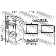 ���� ������� 24X63X27 FORD Focus III CB8 2011- 2110-CB7 Febest 2110CB7 2110CB7 ����