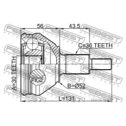 ���� �������� 30x52x36 | ����� ����/��� | Febest 2310PV 2310PV ����