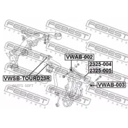 ���� ������ �������� ����� Volkswagen Touareg 2010- 2325-004 Febest 2325004 2325004 ����