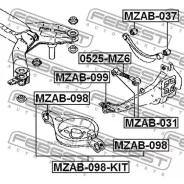 ����������� ���� �������� Mazda 6 (GG) (��������-2��) MZAB-098-KIT Febest MZAB098KIT MZAB098KIT ����