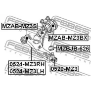 ����������� ������ ������ (��� ������) FORD Focus II/III, Mazda 3 (BK/BL) MZAB-MZ3BX Febest Mzabmz3BX MZABMZ3BX ����