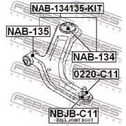 ����������� ������ Nissan Tiida C11 2004.09-2012.06 �����. (�����. ) Febest NAB134135KIT NAB134135KIT ����