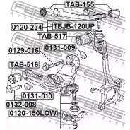 ����������� ���� ������ �������� Toyota LAND Cruiser Prado GDJ150 TAB-516 Febest TAB516 TAB516 ����