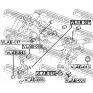 ����������� ���� ����� �������� ��� Volvo XC90 2003-2014 VLAB-017 Febest VLAB017 VLAB017 ����