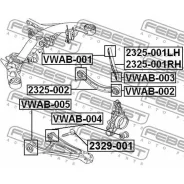 ����������� ���� �������� AUDI Q7 2006-2015 VWAB-001 Febest VWAB001 VWAB001 ����