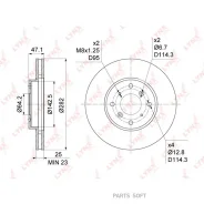 ���� ��������� ������������� (282x25) | ����� | Lynxauto BN1043 BN1043 ����
