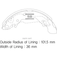 ������� ��������� ���. Hyundai Coupe 1.6/2.0 96-02/Lantra 1.5-2.0 90- (203x39) SA062 Sangsin Brake SA062 SA062 ����