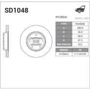 ���� ��������� �������� KIA Sportage 06-10, Hyundai Tucson 06-10 SD1048 Sangsin Brake SD1048 SD1048 ����