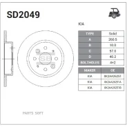 ���� ��������� KIA Cerato/Shuma 1.5/1.8 96-04 SD2049 Sangsin Brake SD2049 SD2049 ����