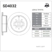 ���� ��������� Toyota Land Cruiser 200 4.7/4.5D 07, Lexus LX 5.7 08 SD4032 Sangsin Brake SD4032 SD4032 ����