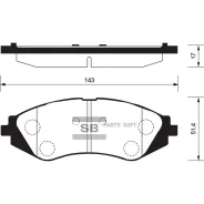 ������� ��������� Chevrolet Rezzo/Daewoo Nubira 00-03 �������� SP1159 Sangsin Brake SP1159 SP1159 ����