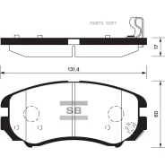 ������� ��������� HYUN/KIA Tucson/Sportage 04- �����. Sangsin Brake SP1202 SP1202 ����