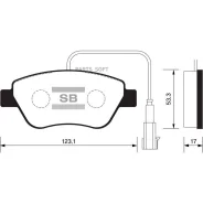 ������� ��������� FIAT Albea/Doblo/Stilo 01 �������� SP1201 Sangsin Brake SP1201 SP1201 ����