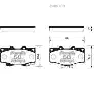 ������� ��������� �������� Toyota Land Cruiser 4.0-4.2TD 90/4Runner 2.4-3.0TD 87-96 SP1222 Sangsin Brake SP1222 SP1222 ����