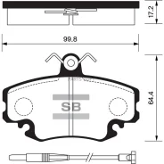 ������� ��������� Renault Logan 04-/Sandero 08-/CLIO 91- �������� ��� ������� SP1243 Sangsin Brake SP1243 SP1243 ����